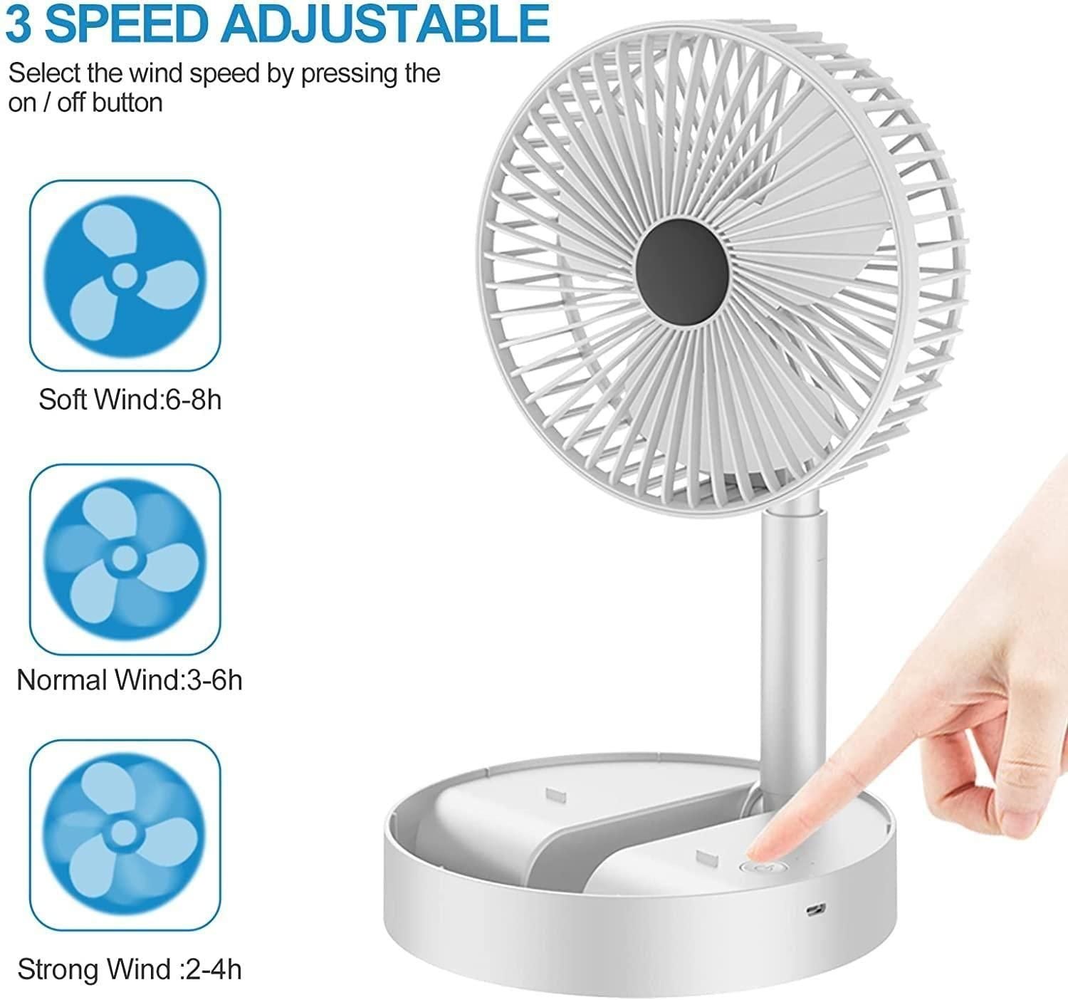 Powerful Rechargeable Table Fan – Portable USB Desk Fan for Home, Office & Travel❄️