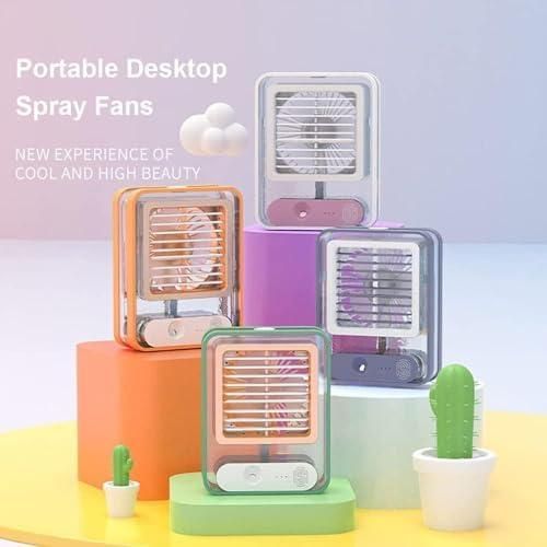 Rechargeable Mini USB Cooling Fan with Mist Spray – Portable Desk Air Cooler for Home, Office & Travel❄️