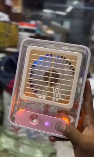Rechargeable Mini USB Cooling Fan with Mist Spray – Portable Desk Air Cooler for Home, Office & Travel❄️